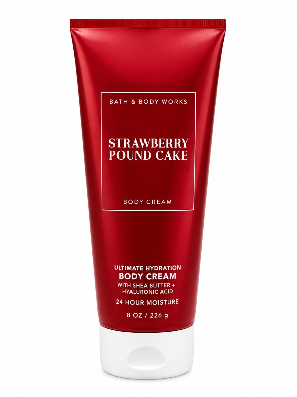 Bath & Body Works Strawberry Pound Cake Body Cream - Red
